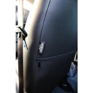 Авточехлы экокожа+ткань+Алькантара Antara A001g (полный салон) Ford Focus III 2011-2017 гг. фото 2