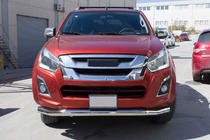 Isuzu D-Max 2011-2019 гг. Передняя защита Texas (76мм, нержавейка) фото 1