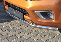 Mitsubishi L200 2006-2015 гг. Передняя защита Texas (76мм, нержавейка) фото 1