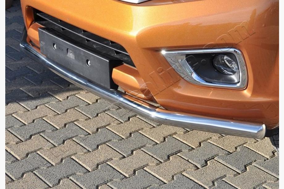 Mitsubishi L200 2006-2015 гг. Передняя защита Texas (76мм, нержавейка) Image