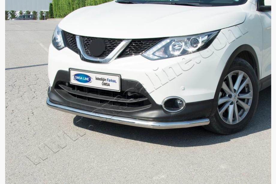 Nissan Qashqai 2014-2021 гг. Передняя защита Texas для 2014-2017 (60мм, нержавейка) Фото 2