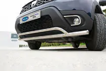 Renault Duster 2018-2024 гг. Передняя защита Vegas (60/42мм, нержавейка) фото 3