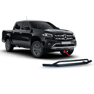 Передняя двойная защита Vegas (черный, 76мм) Mercedes X class 2017-2020 гг. фото 2