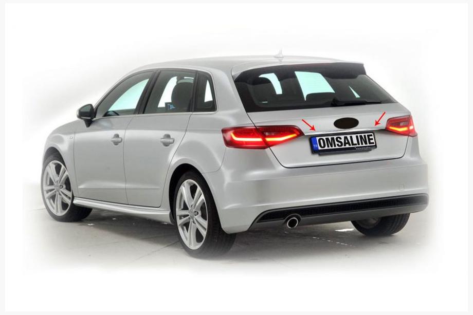 Audi A3 2012-2020 гг. Накладка над номером HB (нержавейка) Image
