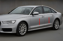 Audi A6 C7 2011-2017 гг. Хромированные Молдинги Дверей (6 шт) фото 1