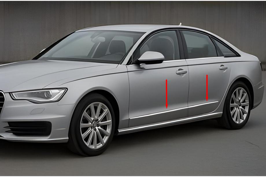 Audi A6 C7 2011-2017 гг. Хромированные Молдинги Дверей (6 шт) Image