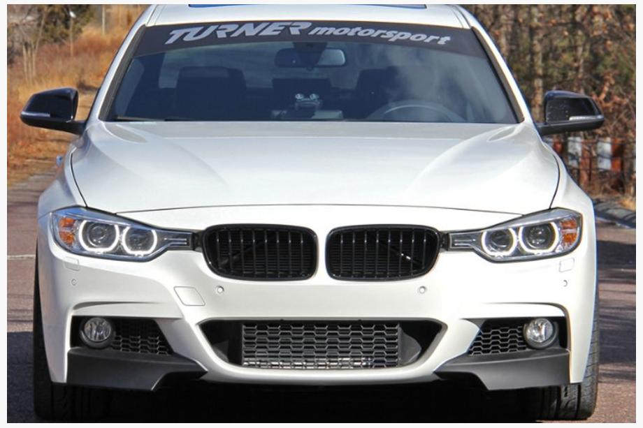 BMW 3 серия F30/F31 2012-2019 гг. Накладка на передний бампер Flap (черная) Фото 1