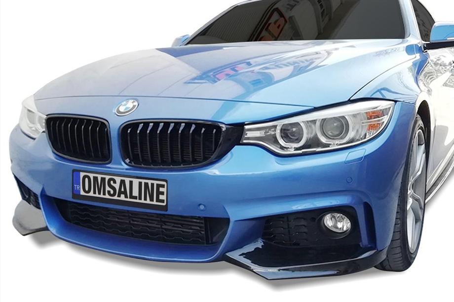 BMW 4 серия F32/F33/F36 2012-2020 гг. Накладка на передний бампер Flap для M-Sport, черная Фото 1