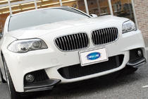 BMW 5 серия F10/F11 2010–2016 гг. Накладка на передний бампер DPT Flap (для M-Performance, Черный Глянец) фото 2