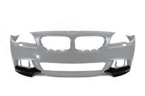 BMW 5 серия F10/F11 2010–2016 гг. Накладка на передний бампер DPT Flap (для M-Performance, Черный Глянец) фото 5