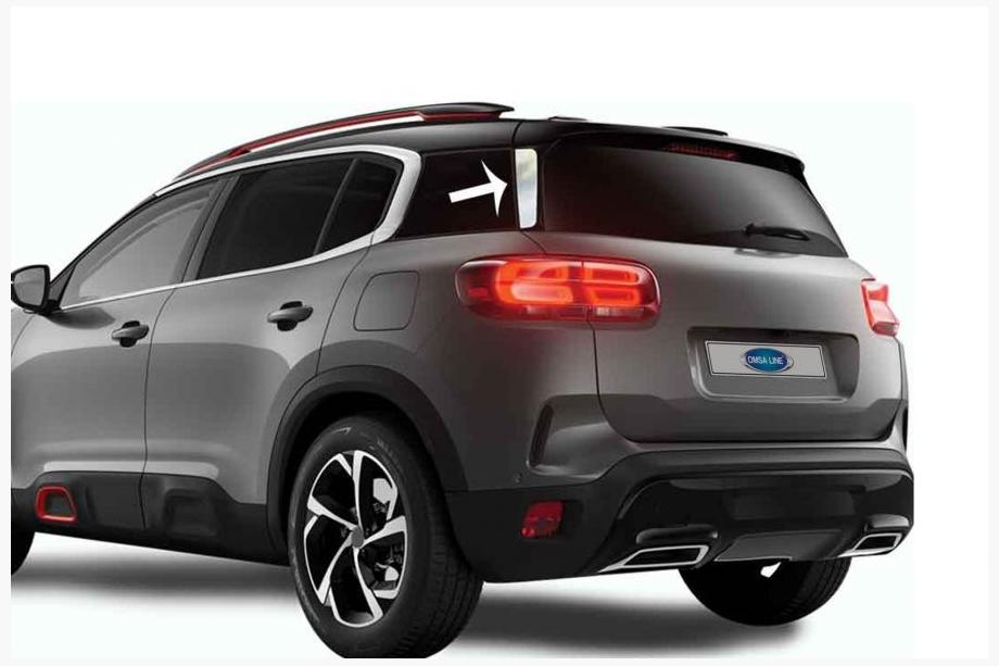 Citroen C5 Aircross 2017-2025 гг. Хром накладки под спойлер (2 шт, нерж сталь) Фото 1
