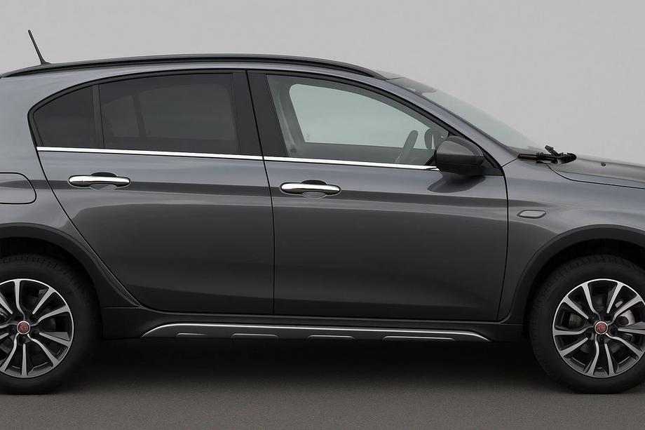 Fiat Tipo Cross 2021- гг. Нижние молдинги стекол нержавейка Image