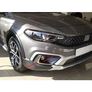 Накладки на Противотуманные Фары из Нержавеющей Стали Fiat Tipo Cross 2021- гг. фото 1