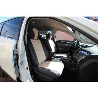 Авточехлы ЭкоКожа+Ткань+Алькантара Antara A0013 (Полный Комплект) Nissan X-trail T32/Rogue 2014-2021 гг. фото 1