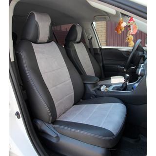 Авточехлы Эко-кожа+Ткань+Алькантара Antara A0010 (Полный комплект) Toyota Rav 4 2019- гг. фото 1