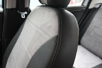 Citroen C-Elysee 2013-2022 гг. Авточехлы Эко-кожа+Ткань+Алькантара Antara A0010 (Полный комплект) фото 6