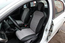 Citroen C-Elysee 2013-2022 гг. Авточехлы Эко-кожа+Ткань+Алькантара Antara A0010 (Полный комплект) фото 8