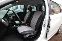 Citroen C-Elysee 2013-2022 гг. Авточехлы Эко-кожа+Ткань+Алькантара Antara A0010 (Полный комплект) фото 1