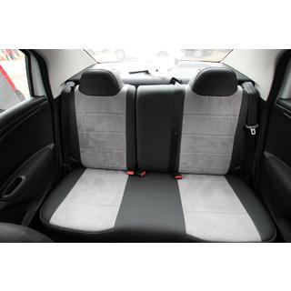 Авточехлы Эко-кожа+Ткань+Алькантара Antara A0010 (Полный комплект) Citroen C-Elysee 2013-2022 гг. фото 4