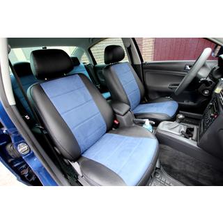 Авточехлы ЭкоКожа+Ткань+Алькантара Antara A006 (Полный Комплект) Volkswagen Passat B5 1997-2005 гг. фото 1