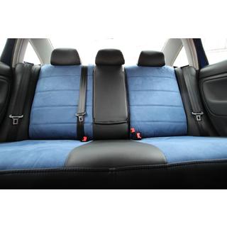 Авточехлы ЭкоКожа+Ткань+Алькантара Antara A006 (Полный Комплект) Volkswagen Passat B5 1997-2005 гг. фото 4