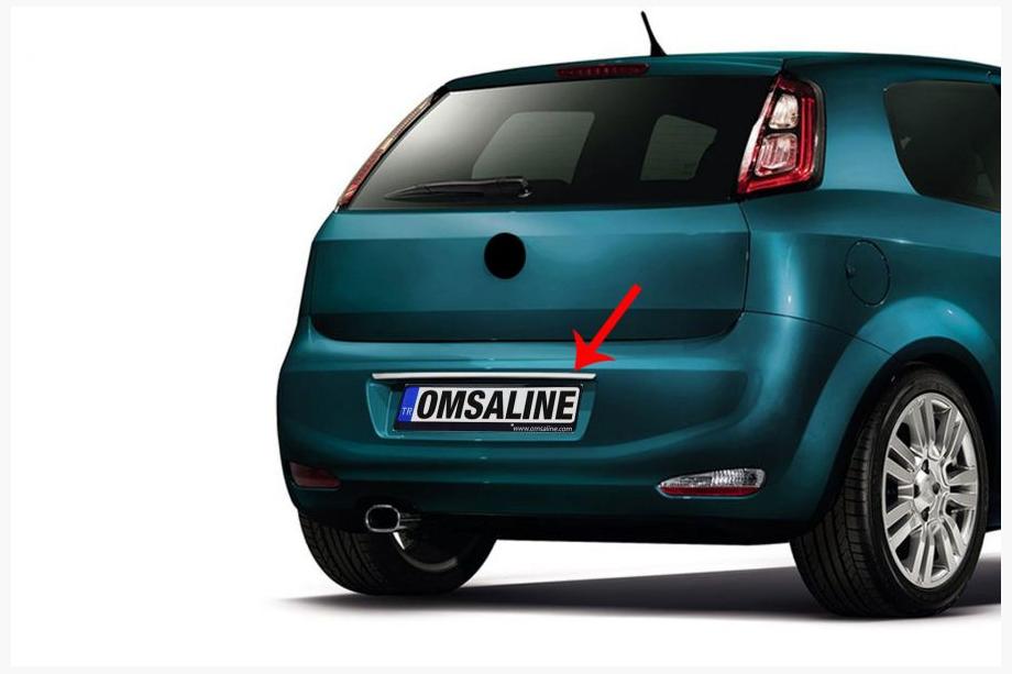 Fiat Punto Grande/EVO 2006-2018 гг. Хромированная накладка над номером (нержавейка) Image