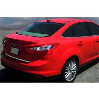 Накладка на багажник 2015-2017 (Седан, нержавейка) Ford Focus III 2011-2017 гг. фото 1