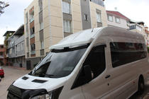 Ford Transit 2014- гг. Козырек на лобовое стекло V2 (на клей, под покраску) фото 2