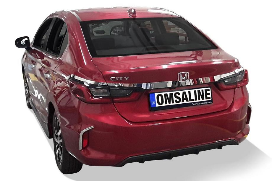 Honda City 2021- гг. Хромированная накладка над номером SD (3 шт, нержавейка) Фото 2