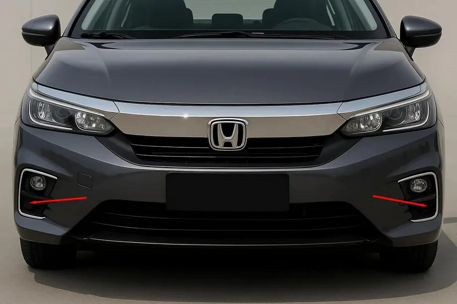 Honda City 2021- гг. Окантовки противотуманных фар SD (2 шт, нержавейка) Фото 1
