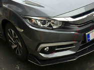 Honda Civic Sedan 2021- гг. Хромированные Накладки на Решетку (2 шт, Нержавеющая Сталь) фото 1