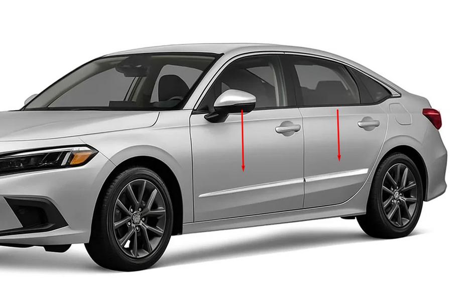 Молдинги на двери нержавеющая сталь (4 шт) Image Молдинги на двери нержавеющая сталь (4 шт) Image