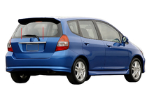 Honda FIT/Jazz 2002-2008 гг. Хромированная накладка над номером (нержавейка) фото 1
