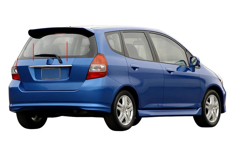 Honda FIT/Jazz 2002-2008 гг. Хромированная накладка над номером (нержавейка) Image