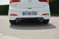 Hyundai I-20 2014-2020 гг. Задняя накладка Meliset (грунт под покраску) фото 1