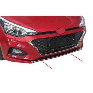 Накладка на решетку бампера 2018-2020 (нержавейка) Hyundai I-20 2014-2020 гг.