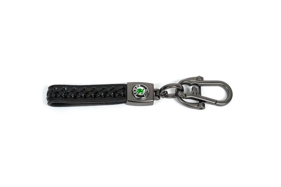 Skoda Кожаный брелок V2 с логотипом Skoda Image