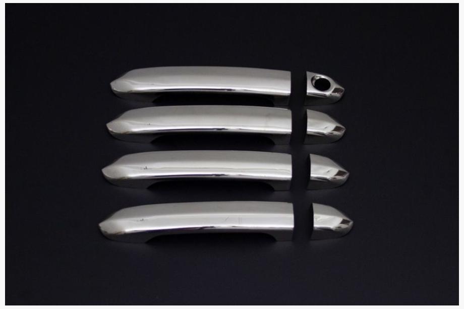 Хромированные накладки на ручки (1 с отверстием под ключ, 4 шт, нержавейка) Image