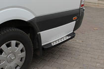 Volkswagen LT 1995-2006 гг. Боковые пороги DOT-Line за колесом (2 шт., Алюминий) фото 1