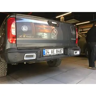 Задний диффузор (черный матовый) Mercedes X class 2017-2020 гг. фото 1