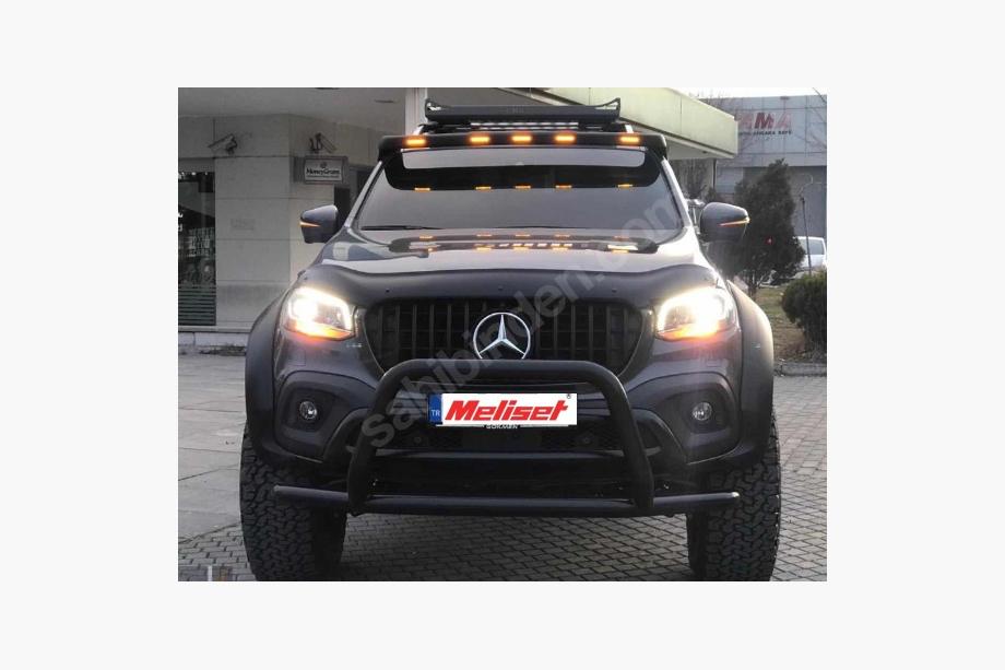 Mercedes X class 2017-2020 гг. Спойлер лобового стекла (V3, под покраску) Image
