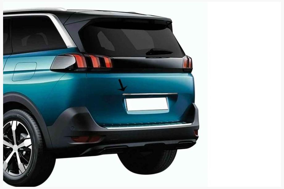 Peugeot 5008 2016-2023 гг. Хромированная накладка над номером OmsaLine (нержавейка) Image