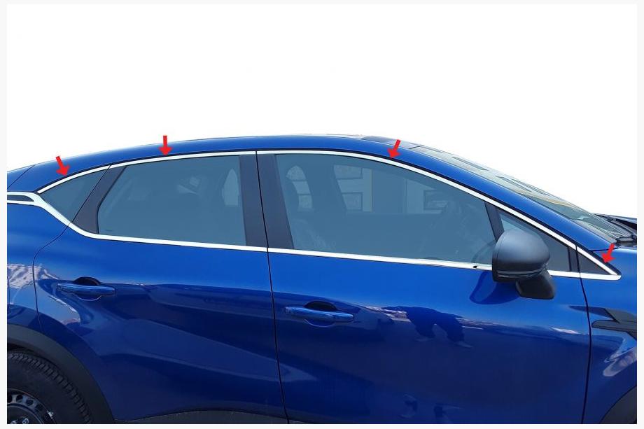 Верхние молдинги окон нержавейка (8 шт) Image Верхние молдинги окон нержавейка (8 шт) Image