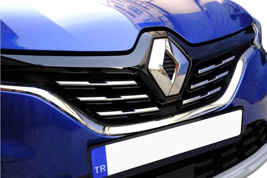 Renault Captur 2019- гг. Хром накладки на решетку радиатора (6 шт, нержавейка) Image