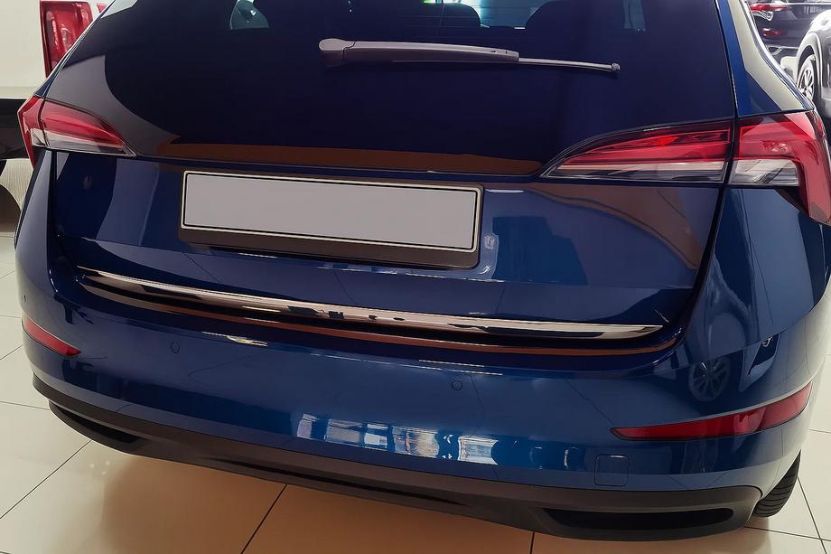 Skoda Scala 2018- гг. Накладка на багажник OmsaLine нержавейка Image
