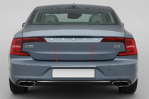 Volvo S90/V90 2016- гг. Хромированная накладка над номером (для S90, нержавейка) фото 1
