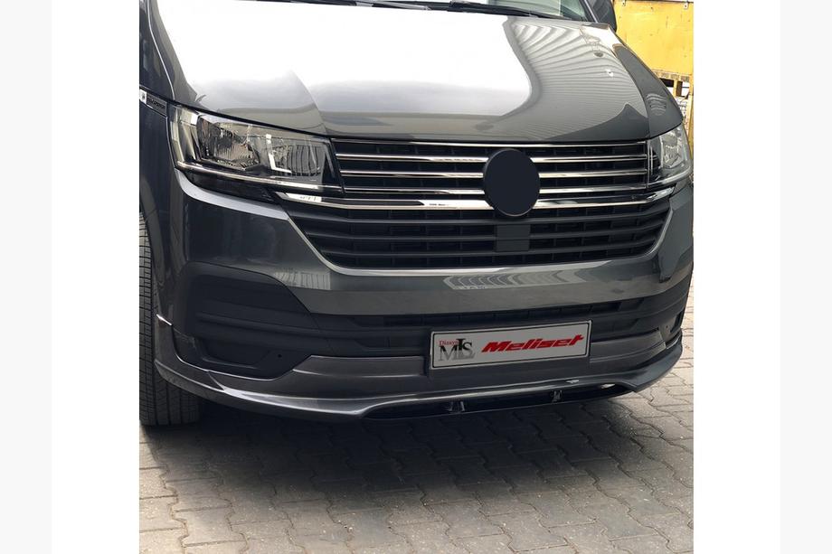 Volkswagen T6 2015-2024 гг. Накладка на передний бампер 2019+ (грунт под покраску) Фото 2