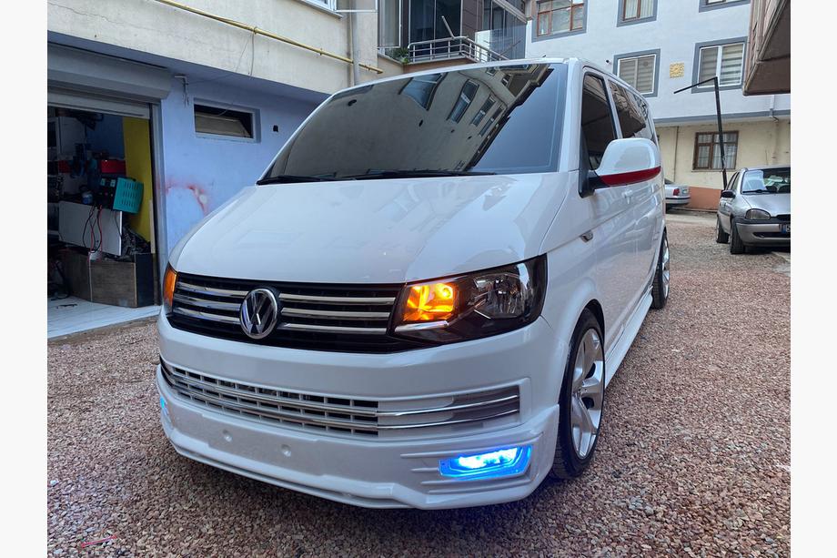 Volkswagen T6 2015-2024 гг. Накладка на передний бампер Genis 2015-2018 (грунт под покраску) Фото 3