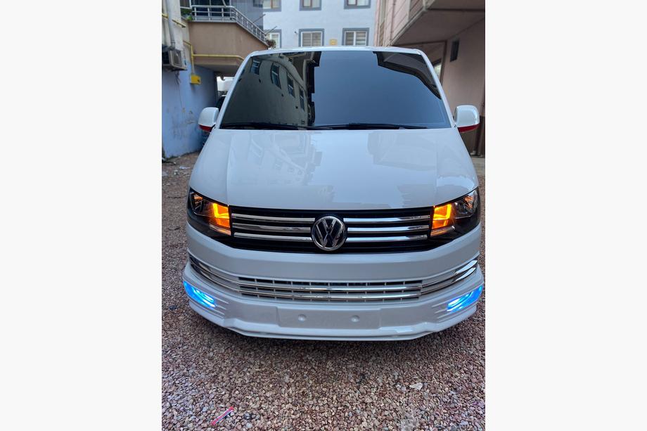 Volkswagen T6 2015-2024 гг. Накладка на передний бампер Genis 2015-2018 (грунт под покраску) Фото 2