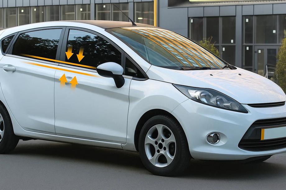 Ford Fiesta 2008-2017 гг. Молдинги стекол нержавейка (4 шт.) Image